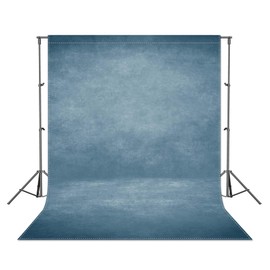 ZTHMOE 5x7ft Fabric Blue Abstract Texture Photography Backdrop Portrait Photoshoot Background Adult Newborn Child Headshot Photo Studio Props Booth Rod Pocket On Top