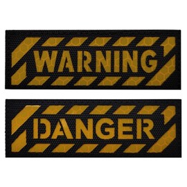 Phoenix Ikki Warning Warning, Warning, Personality Funny, Tactical Military Airsoft Fabric, Embroidery, Patch, Armband, Crest, Velcro Applique 2 Piece