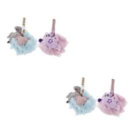 Ipetboom Sets Sponge Loofah Set Gentle Bath Balls for Boys and Girls Soft Body Scrubbers Bath Sponges for Toddlers Pcs