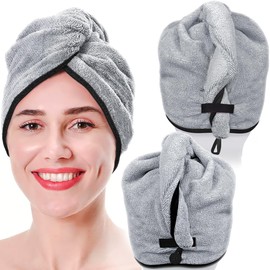 ESSENCIAL Designs Toallas de Microfibra para Cabello (2 Pcs) Toalla para Cabello Rizado Apto para todo Cabello de Secado Rpido Absorbente Porttil...  