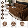 HANDONTIME Plaid Sofa Cover for 3 Cushion Couch, Washable Checkered
