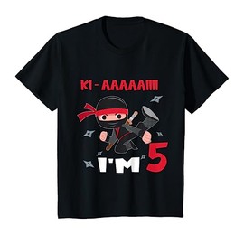 Kids 5th birthday 5 ninja boy 5 years old Ninja Birthday Theme T-Shirt