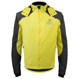 AERO|TECH|DESIGNS | Men's AeroReflective Cycling Rain Coat | High Visibility Yellow | 5X-Large