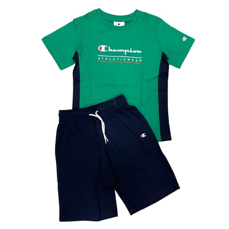 Champion Set girocollo da bambino Legacy Graphic con grande logo,