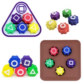 BECUAZC 2 Sets Gonggi Game, Gonggi Korean Game, Korean Folk Traditional Gonggi Stones Catching Game, Gonggi Dice Family Travel Play Game Set (10pcs Stones with 2case)