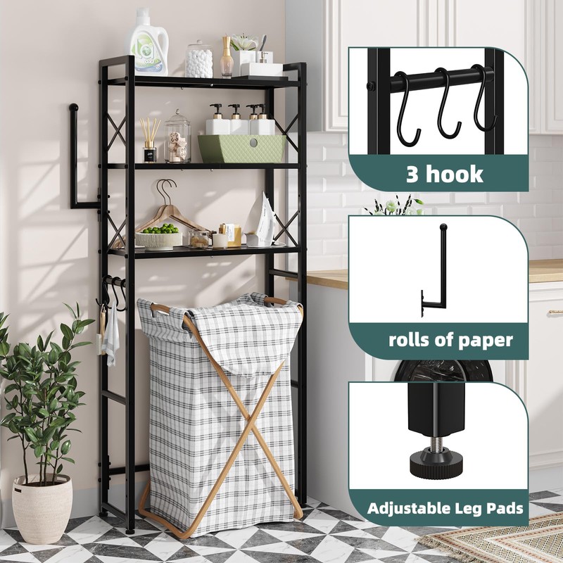 Simple Trending Over The Toilet Storage Rack with Toilet Paper