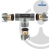 tecuro Crimp Fitting Tee for Diameter 10 mm Copper Pipe
