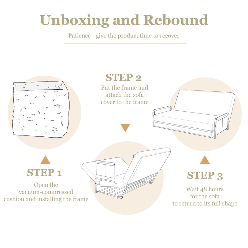 YOSHOOT Lazy Floor Sofa Convertible Bean Bag Sofa Bed Couch,