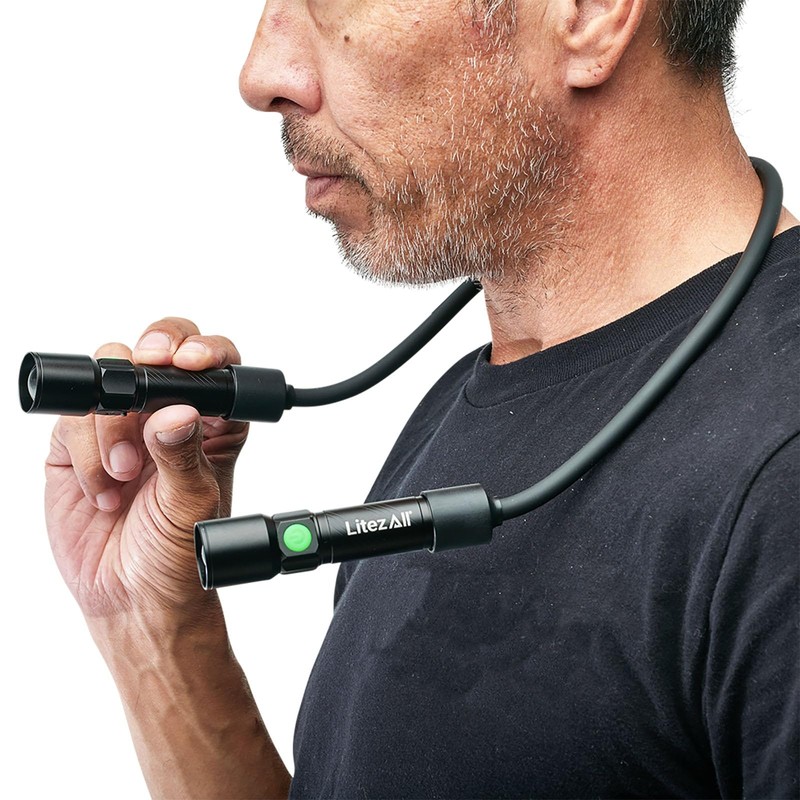 LitezAll 27632 Rechargeable 500 Lumen Bendable Neck Light