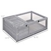 PawHut Wooden Tortoise House Indoor Turtle Habitat Enclosure Outdoor Reptile
