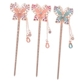 TOVINANNA 3pcs Hairpin Bun Holder Clip Hair Accessories Antique Hair Stick Women Hair Sticks Vintage Hair Sticks Hair Accessories for Hair Sticks Shawl Hair Chopsticks Alloy
