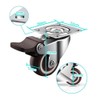Zalslei Plate Type Caster with Brake, 1.25 Inches, 360 Degree