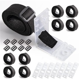 24Pcs Pool Solar Cover Reel Straps Solar Blanket Straps Kit, Blanket Straps Kit for In-Ground Pools Heavy Duty Reel Attachment Straps,Universal Blanket Cover Straps