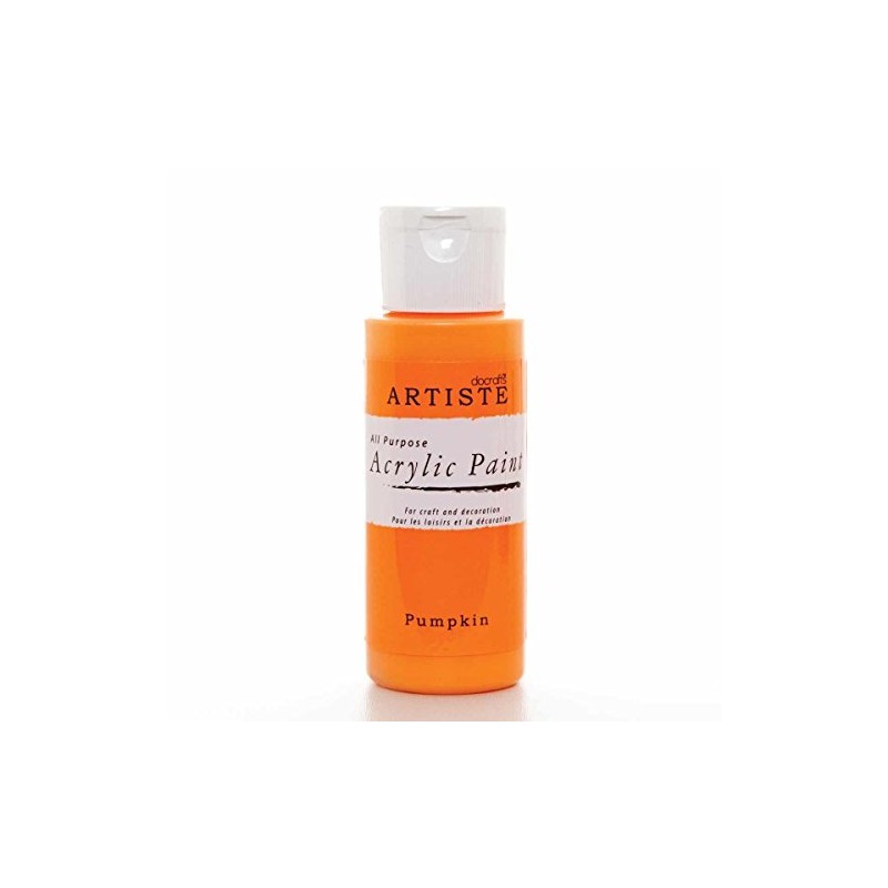 Artiste Acrylic Paint 59ml 2Oz Pumpkin, Quick-Drying Professional Art, Craft