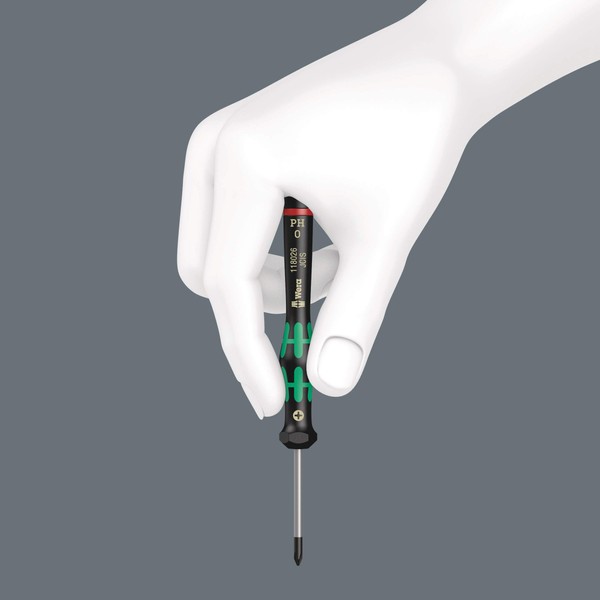 Wera 05118072001 2054 Screwdriver for Hexagon Socket Screws for Electronic Applications, Hex-Plus, 3.0 mm x 60 mm