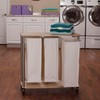 Household Essentials 3-Bag Laundry Sorter, Washable Linen Laundry Bags, 3-Load