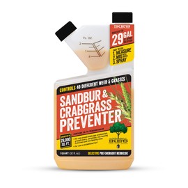 Ike's Sandbur & Crabgrass Preventer | Stop Unwanted Weeds and Grasses Before They Germinate | Easy to Use Pre-Emergent | Convenient Tip and Measure Packaging (Quart)