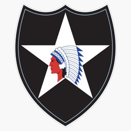 HOF Trading Army 2Nd Infantry Division Vinyl Sticker Waterproof Decal Laptop Wall Window Bumper Sticker 5"