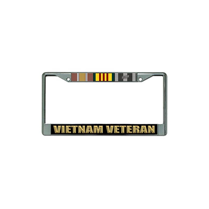 Vietnam Veteran Chrome License Plate Frame