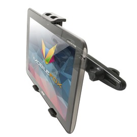 MOBILEFOX 360° Car Headrest Tablet Holder Car Ball Joint Holder for Acer Iconia A3/Tab 10 Black