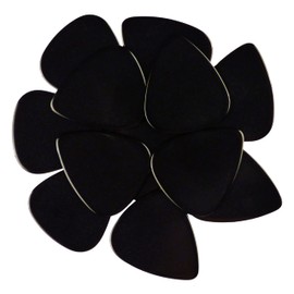 Celluloid Black Guitar Or Bass Pick - 0.96 mm Heavy Gauge - 351 Shape - 12 Pack