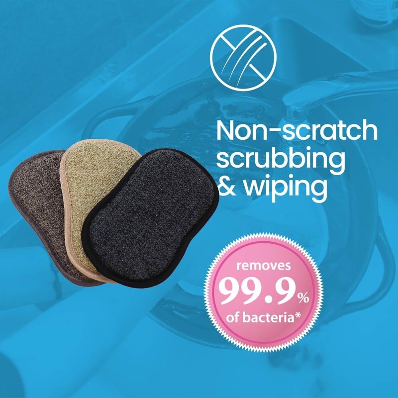 White Magic Eco Cloth Washing Up Pad 3 pack, Neutral