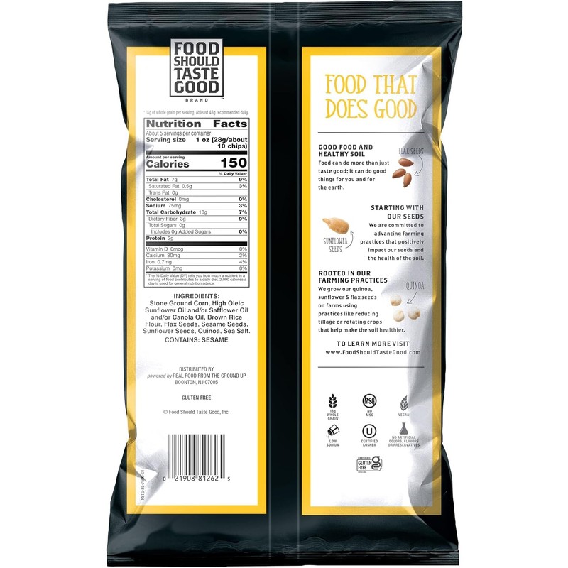 Food Should Taste Good Tortilla Chips, 5.5oz, Pack of 6