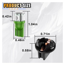 smilfuy 10PCS T10 194 168 LED Light Bulbs, Dash Lights Super Bright with Twist Lock Socket, PC194 PC195 PC160 PC161 PC168 LED Bulbs for Dashboard Instrument Panel Gauge Cluster Light (Green)