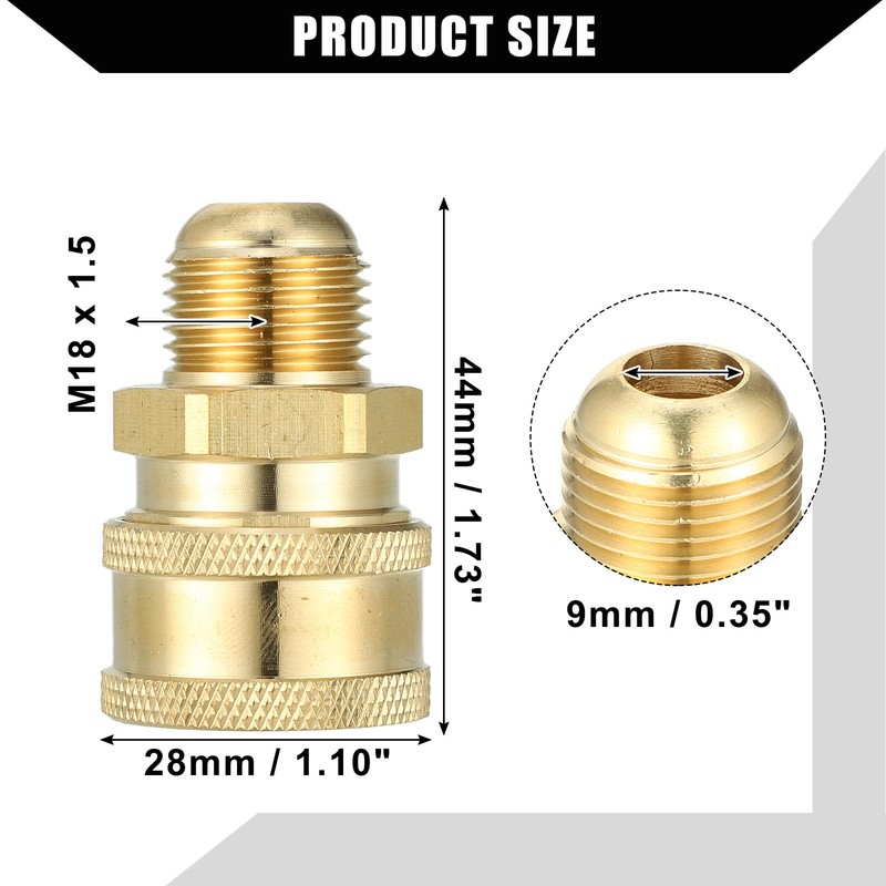 Hihaha Pressure Washer Coupler/Outer Washer Gun Adapter Universal for Car/Durable
