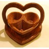 PKDBC Wooden Compartment Spring Basket (12 Inch, Heart Shape 3