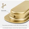 Deyixinup 2 PCS Side Hole Flush Pull Golden Oval Embedded