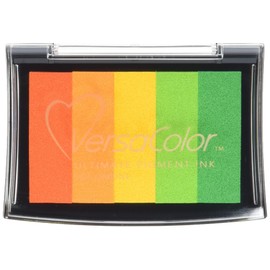 Rayher Stempelkissen Versacolor,5Farbtöne „Limone“, 4,7x7,5cm