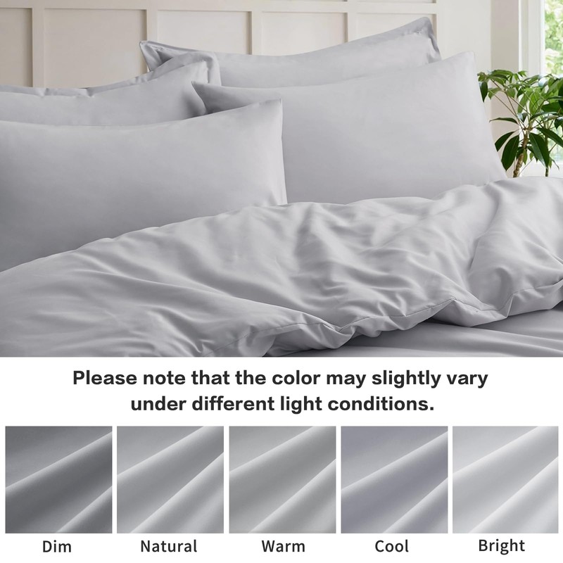 Tifschlaf Light Grey Pillowcases 2 Pack - Standard Size Pillow