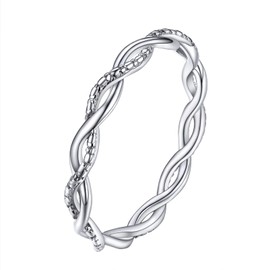 Prosilver Silver Rings for Women Girls Elegant Promise Rings Size 10