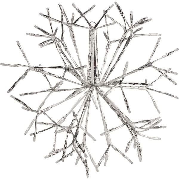 Alpine Corporation 16"H Indoor Holiday 3D Snowflake Hanging Ornament with