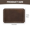 BUVKHMX 30 Blank, Rectangular, Laser-engravable Faux Leather Hat Patches with