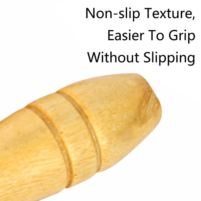 5Pcs Wooden File Handles, Wooden File Handles with Strong Metal