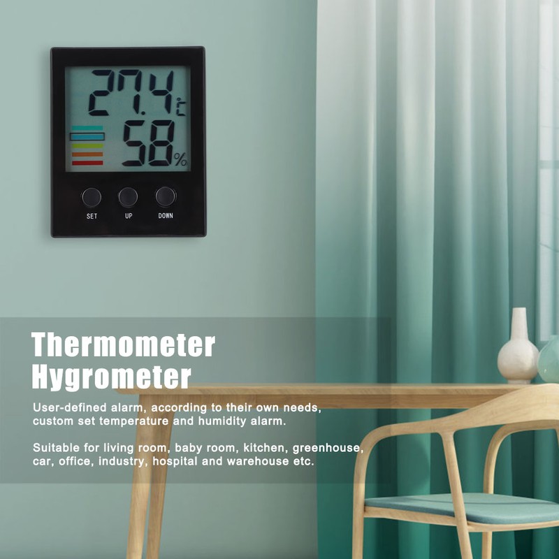Digital Indoor Thermometer Hygrometer Temperature Humidity Gauge with High Low
