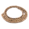 TheBeadChest Rustic Heishi Coconut Shell Beads 8mm Brown Wood 23