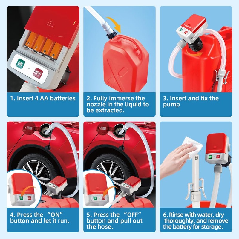Fuel Transfer Pump with Auto Stop Sensor, Afenau 2.4 GPM