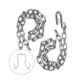Motor God 24" Heavy Duty Trailer Safety Chains with 2" Chain Hanger (Set of 2 Chains) – 1/4" Diameter (7800 Lb)