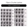 Individual Lashes 72 Cluster Lashes False Eyelashes Natural Look D