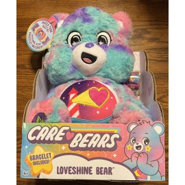 Care Bears 12" Loveshine Bear Super Soft Material - Bracelet Included - New