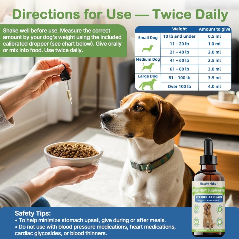 Young Heart for Dogs, DogHeart Support Drops with Hawthorn &