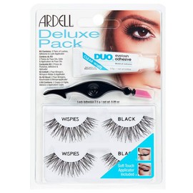 Ardell Set of 2 Ardell Deluxe Pack Wispies with Applicator, Black (Packaging May Vary)