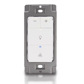 Akicon Dimmer Switch for Exhaust Fan with Light, Single Pole Fan Light Switch, Neutral Wire Needed, White