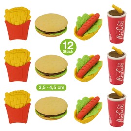 PartyPack Eraser Children's Birthday Party Favours - 12 x - Perfect Party Bags, Ideal for Back to School, Children's Party Gifts, Children's Birthday Party Favours