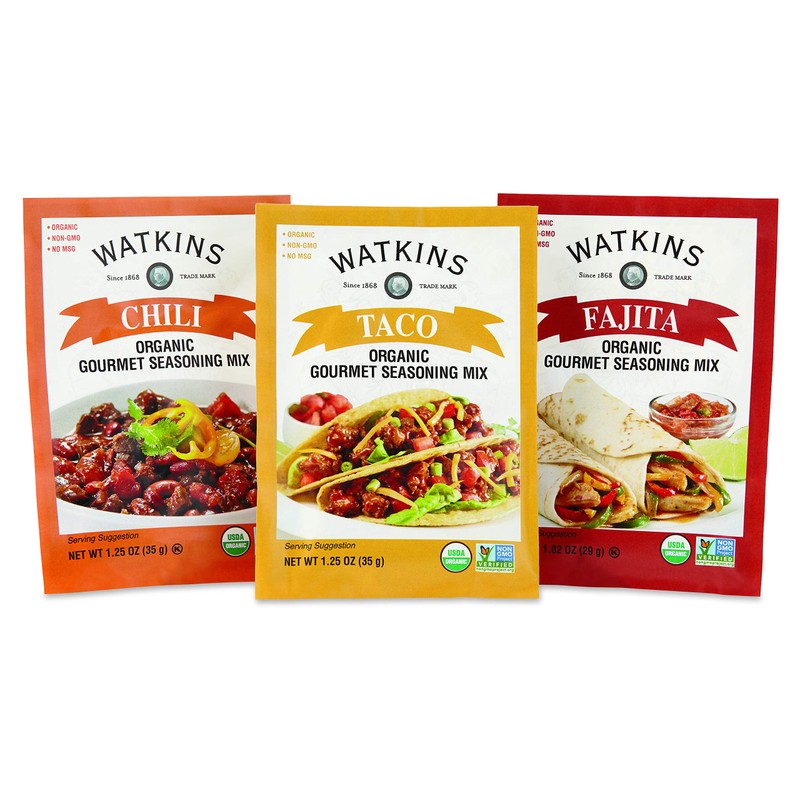 Watkins Organic Chili Gourmet Seasoning Mix, 1.25 oz. Packets (Pack