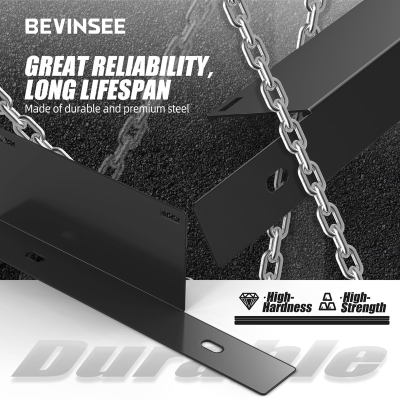 Bevinsee No-Drill Front Bumper License Plate Relocator Bracket Compatible with