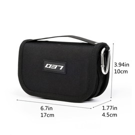 Toasis Fishing Lure Storage Wrap Bag Spinner Baits Wallet Case (Black)